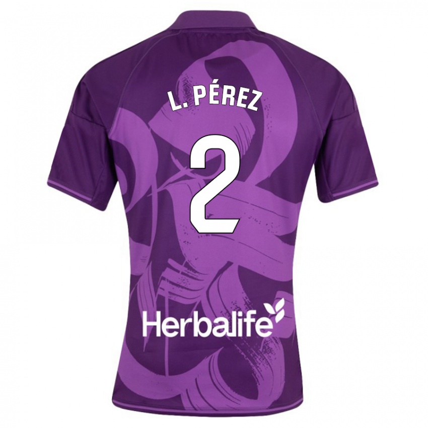 Niño Camiseta Luis Pérez #2 Violeta 2ª Equipación 2023/24 La Camisa Chile