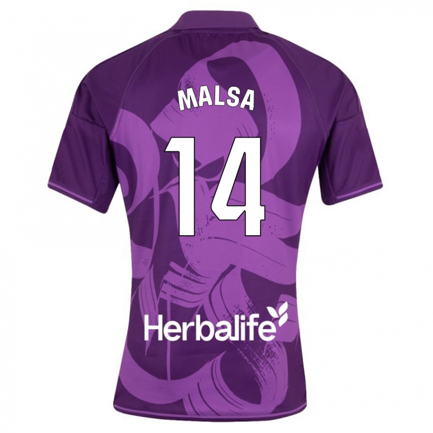 Niño Camiseta Mickaël Malsa #14 Violeta 2ª Equipación 2023/24 La Camisa Chile