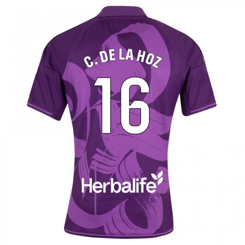 Niño Camiseta César De La Hoz #16 Violeta 2ª Equipación 2023/24 La Camisa Chile