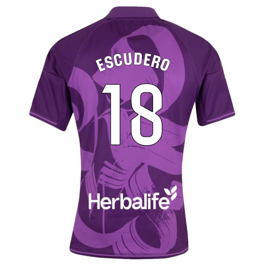 Niño Camiseta Sergio Escudero #18 Violeta 2ª Equipación 2023/24 La Camisa Chile