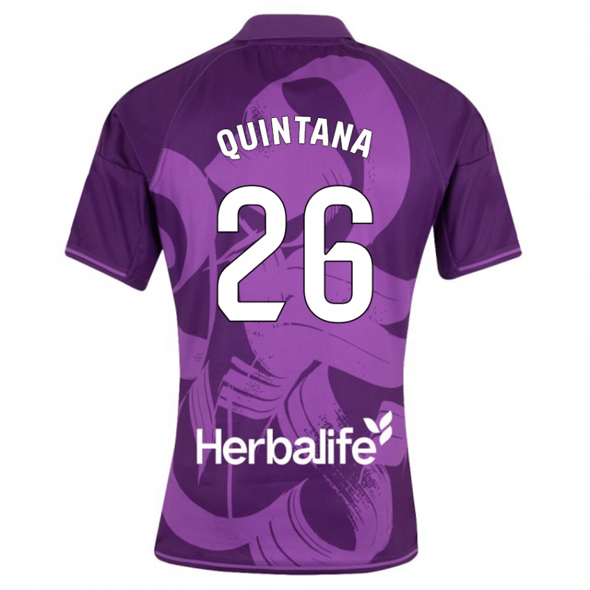 Niño Camiseta Alberto Quintana #26 Violeta 2ª Equipación 2023/24 La Camisa Chile