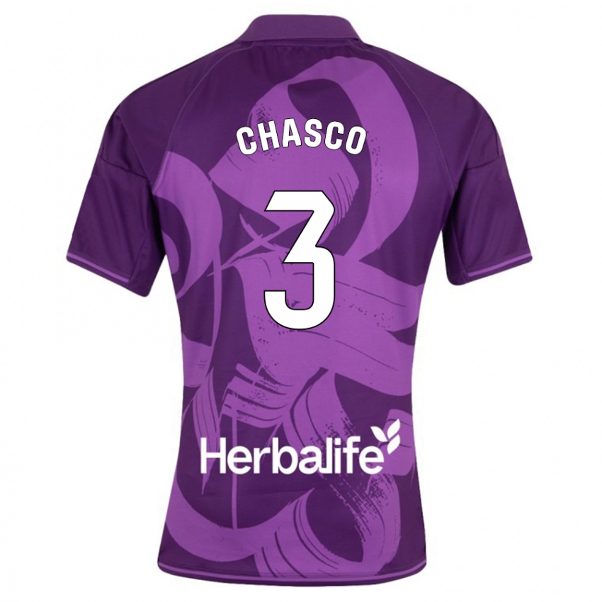 Niño Camiseta Raúl Chasco #3 Violeta 2ª Equipación 2023/24 La Camisa Chile