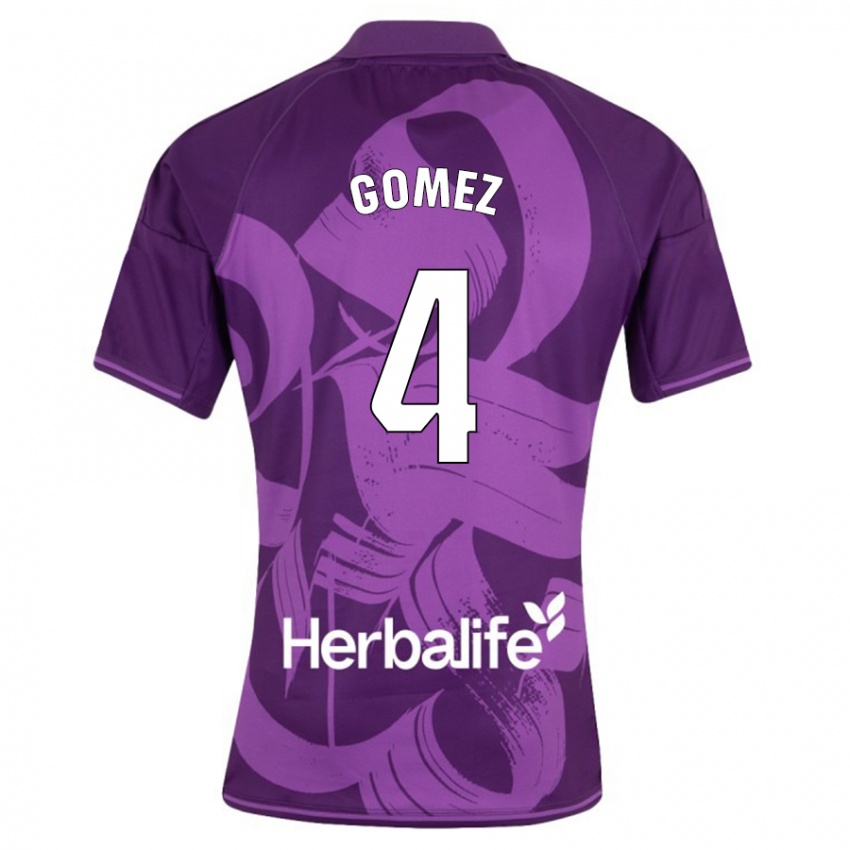 Niño Camiseta Adrián Gómez #4 Violeta 2ª Equipación 2023/24 La Camisa Chile