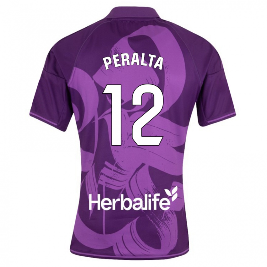 Niño Camiseta Fernando Peralta #12 Violeta 2ª Equipación 2023/24 La Camisa Chile