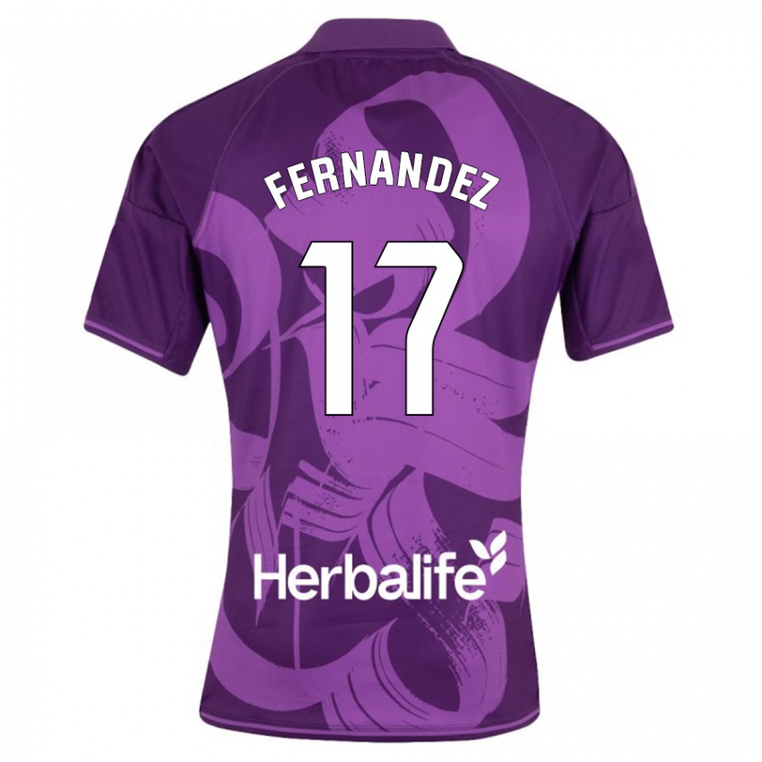 Niño Camiseta Dani Fernández #17 Violeta 2ª Equipación 2023/24 La Camisa Chile