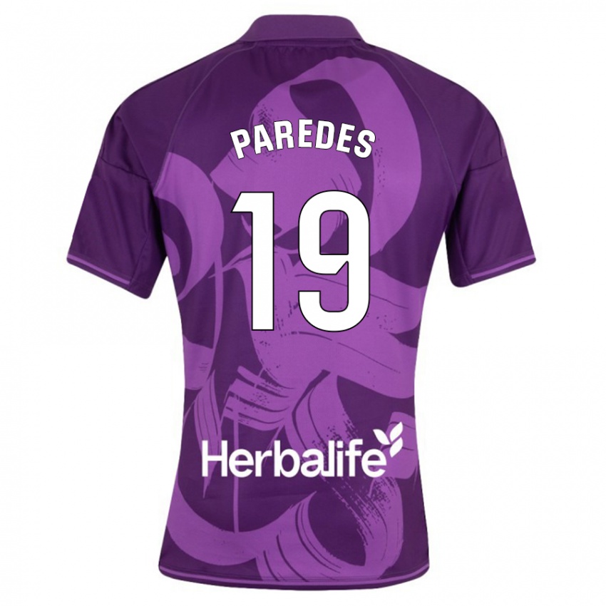 Niño Camiseta Yago Paredes #19 Violeta 2ª Equipación 2023/24 La Camisa Chile