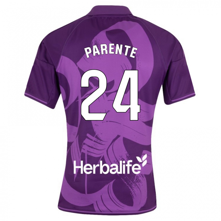 Niño Camiseta Iago Parente #24 Violeta 2ª Equipación 2023/24 La Camisa Chile