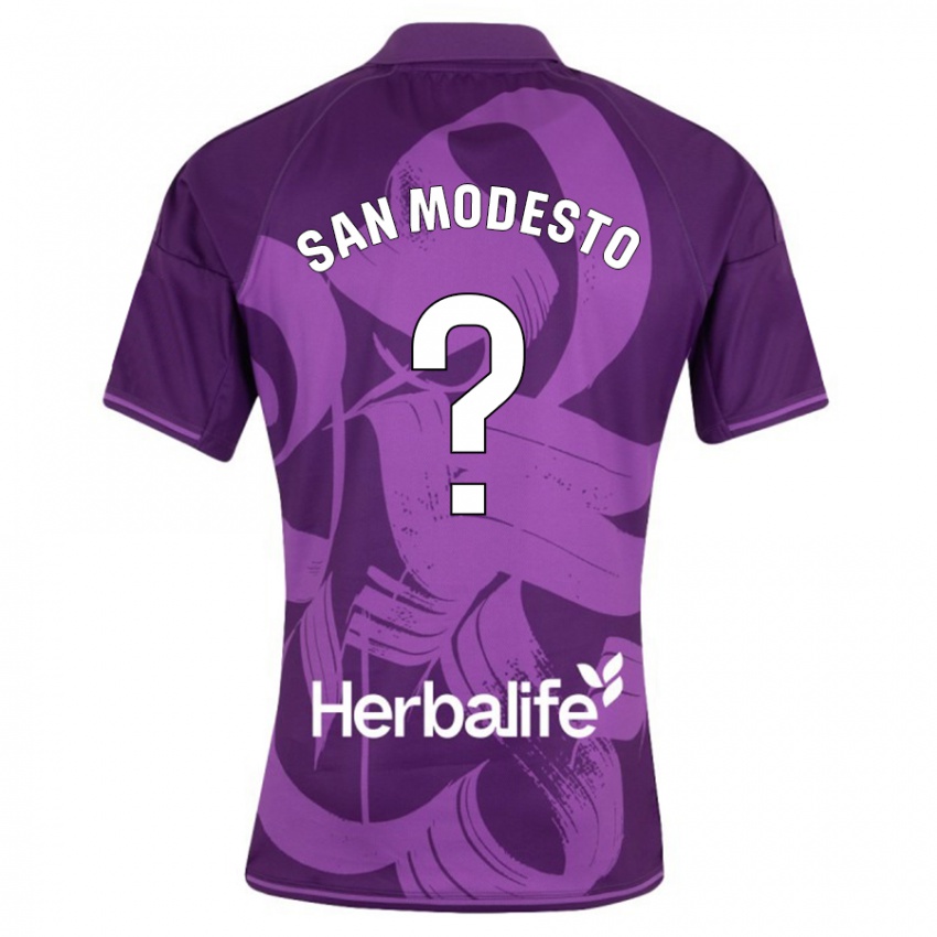 Niño Camiseta Hugo San Modesto #0 Violeta 2ª Equipación 2023/24 La Camisa Chile