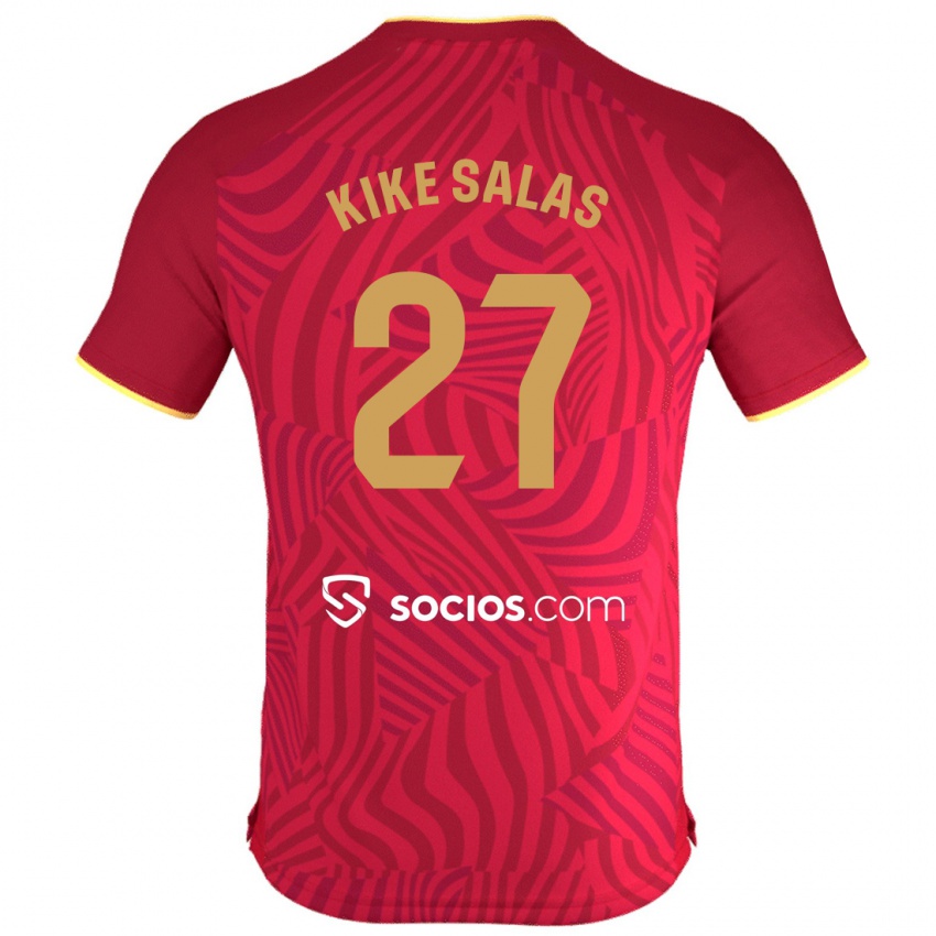 Niño Camiseta Kike Salas #27 Rojo 2ª Equipación 2023/24 La Camisa Chile