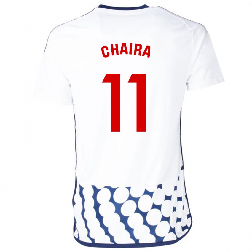 Niño Camiseta Ilyas Chaira #11 Blanco 2ª Equipación 2023/24 La Camisa Chile