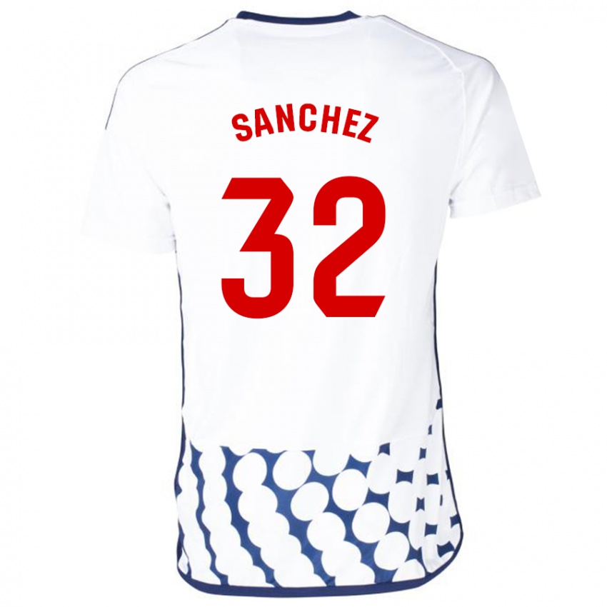 Niño Camiseta Rubén Sánchez #32 Blanco 2ª Equipación 2023/24 La Camisa Chile