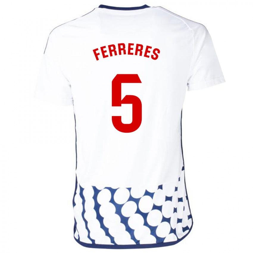 Niño Camiseta Manolo Ferreres #5 Blanco 2ª Equipación 2023/24 La Camisa Chile