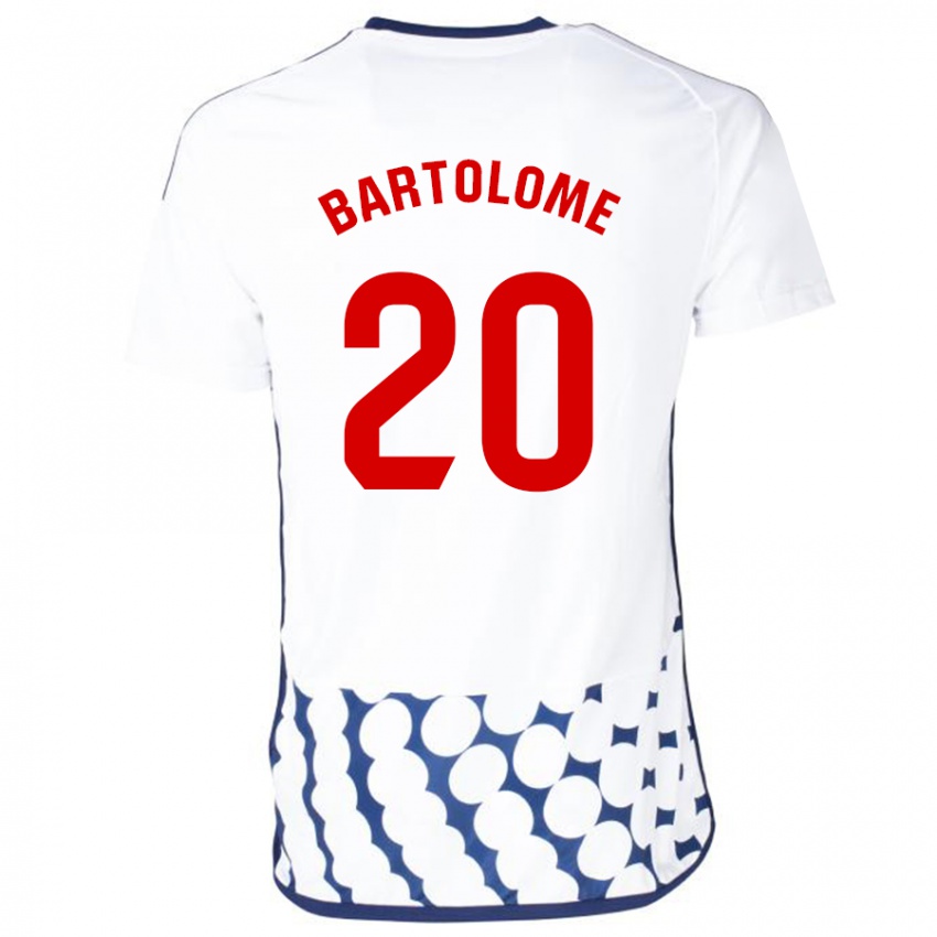 Niño Camiseta Diego Bartolomé #20 Blanco 2ª Equipación 2023/24 La Camisa Chile