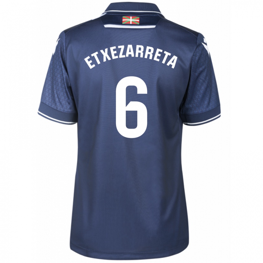 Niño Camiseta Ane Etxezarreta Aierbe #6 Armada 2ª Equipación 2023/24 La Camisa Chile