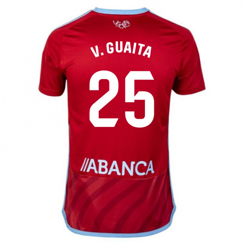 Niño Camiseta Vicente Guaita #25 Rojo 2ª Equipación 2023/24 La Camisa Chile