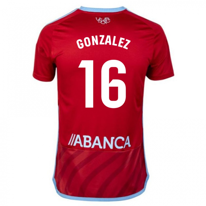 Niño Camiseta Dani González #16 Rojo 2ª Equipación 2023/24 La Camisa Chile