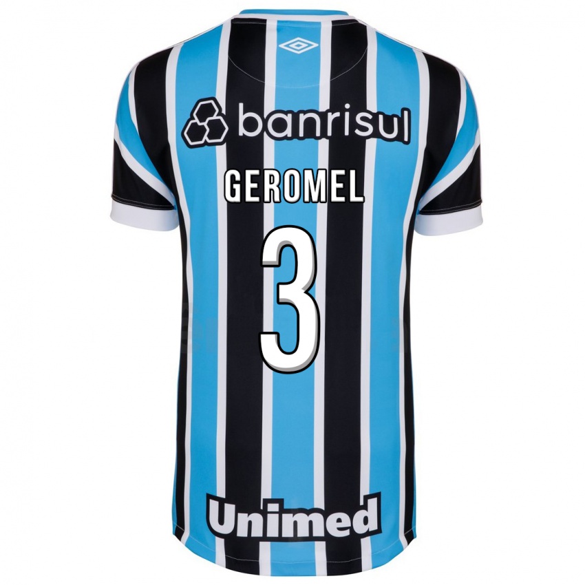 Hombre Camiseta Pedro Geromel #3 Azul 1ª Equipación 2023/24 La Camisa Chile