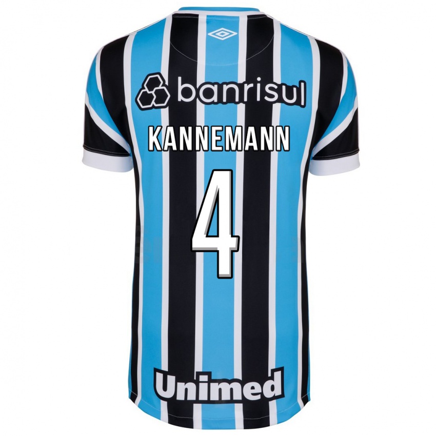 Hombre Camiseta Walter Kannemann #4 Azul 1ª Equipación 2023/24 La Camisa Chile