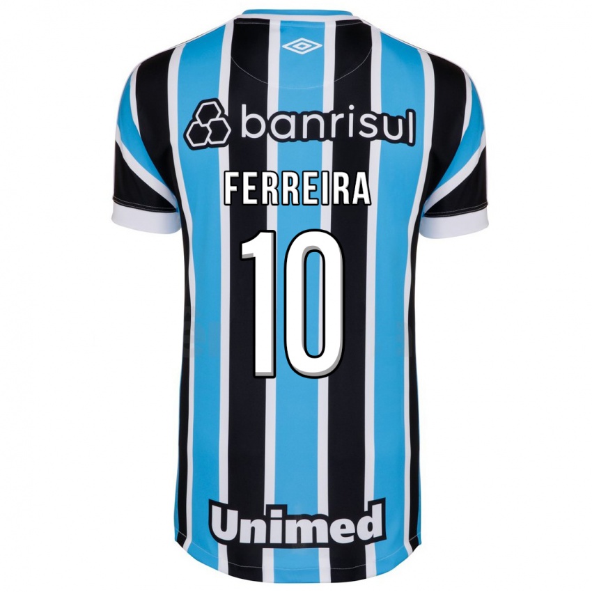 Hombre Camiseta Ferreira #10 Azul 1ª Equipación 2023/24 La Camisa Chile
