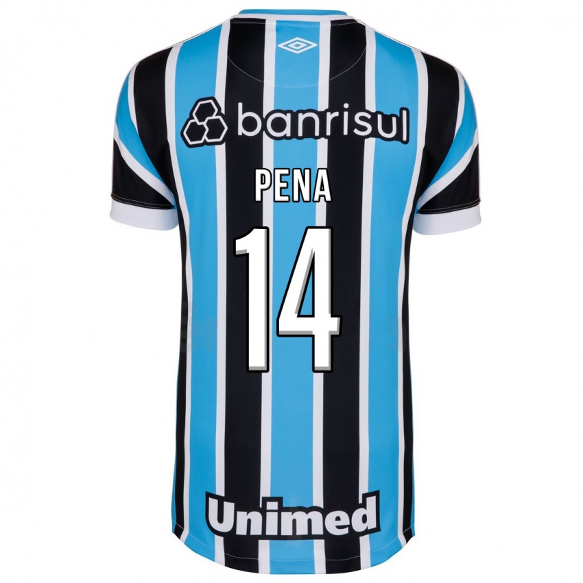 Hombre Camiseta Jessica Peña #14 Azul 1ª Equipación 2023/24 La Camisa Chile