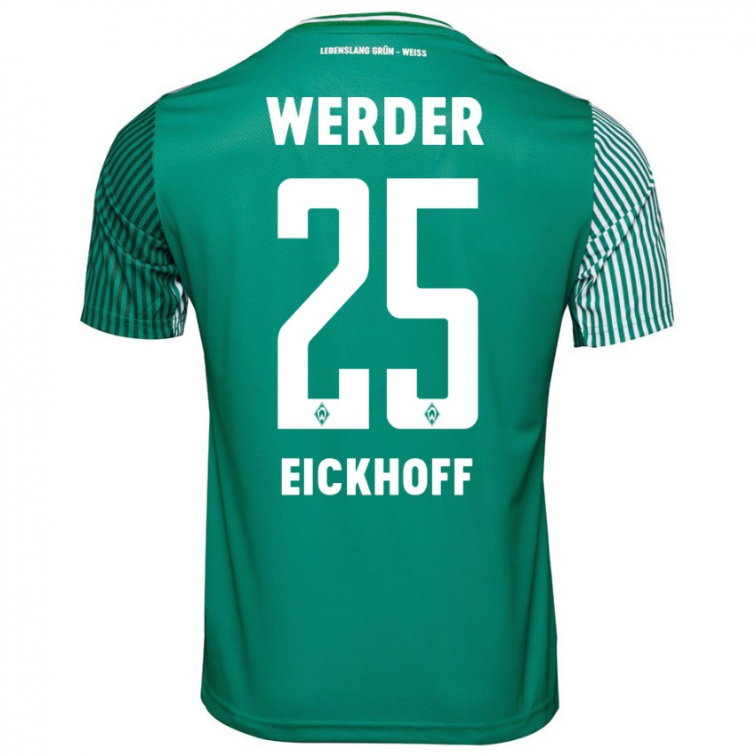 Hombre Camiseta Mika Eickhoff #25 Verde 1ª Equipación 2023/24 La Camisa Chile