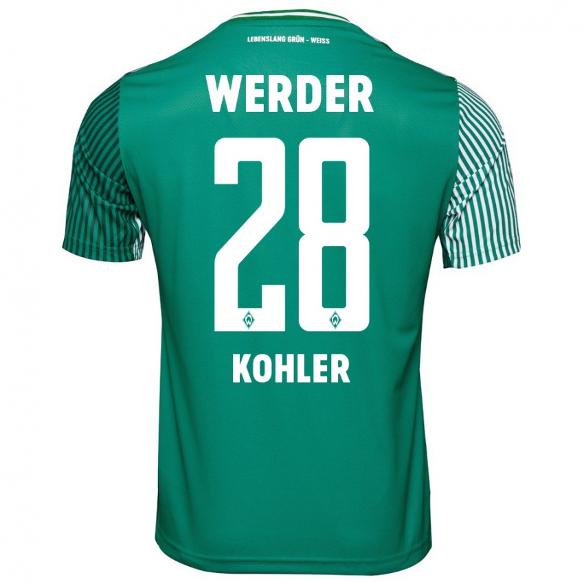 Hombre Camiseta Ethan Kohler #28 Verde 1ª Equipación 2023/24 La Camisa Chile