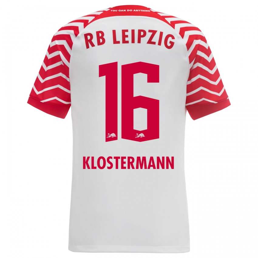 Hombre Camiseta Lukas Klostermann #16 Blanco 1ª Equipación 2023/24 La Camisa Chile