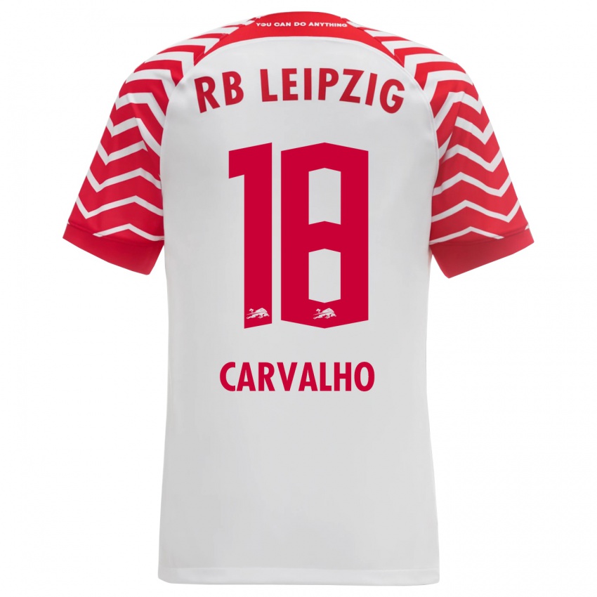 Hombre Camiseta Fabio Carvalho #18 Blanco 1ª Equipación 2023/24 La Camisa Chile