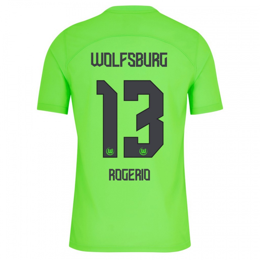 Hombre Camiseta Rogerio #13 Verde 1ª Equipación 2023/24 La Camisa Chile