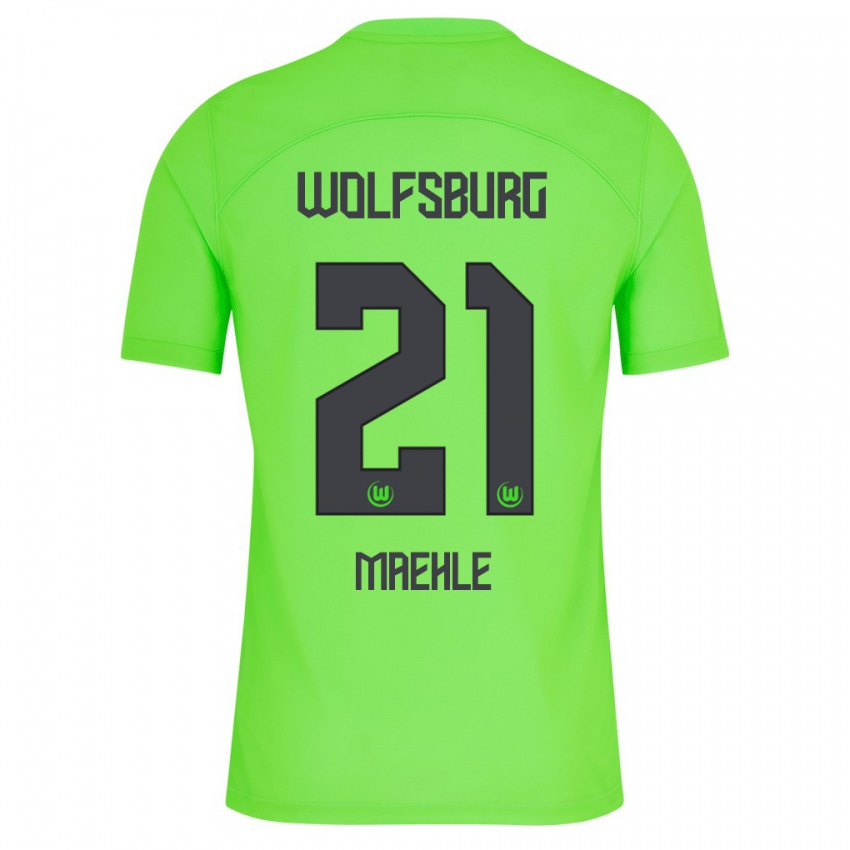 Hombre Camiseta Joakim Maehle #21 Verde 1ª Equipación 2023/24 La Camisa Chile