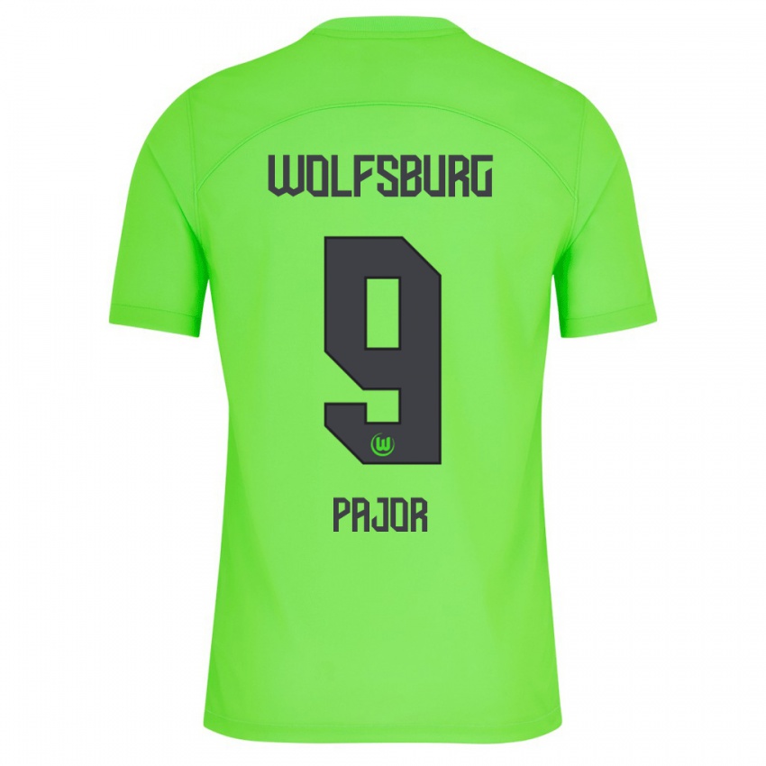 Hombre Camiseta Ewa Pajor #9 Verde 1ª Equipación 2023/24 La Camisa Chile