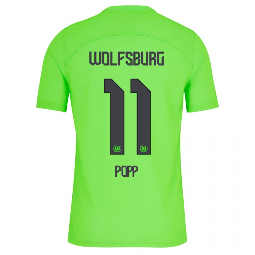 Hombre Camiseta Alexandra Popp #11 Verde 1ª Equipación 2023/24 La Camisa Chile
