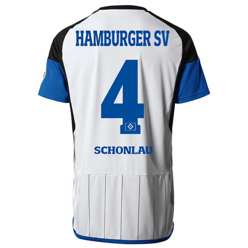 Hombre Camiseta Sebastian Schonlau #4 Blanco 1ª Equipación 2023/24 La Camisa Chile