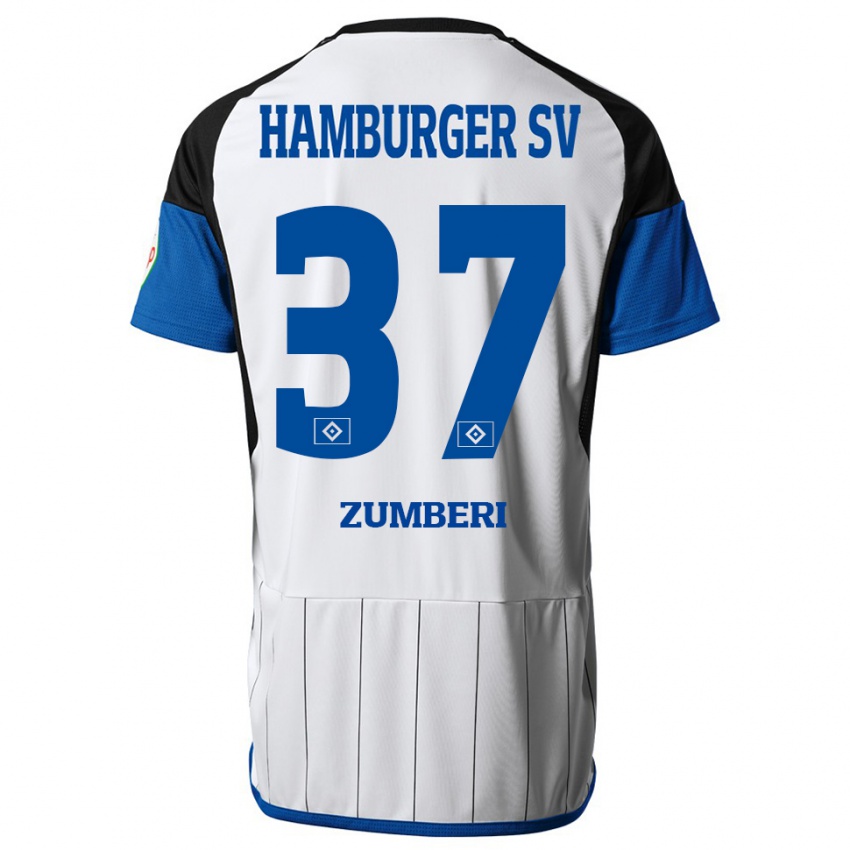 Hombre Camiseta Valon Zumberi #37 Blanco 1ª Equipación 2023/24 La Camisa Chile