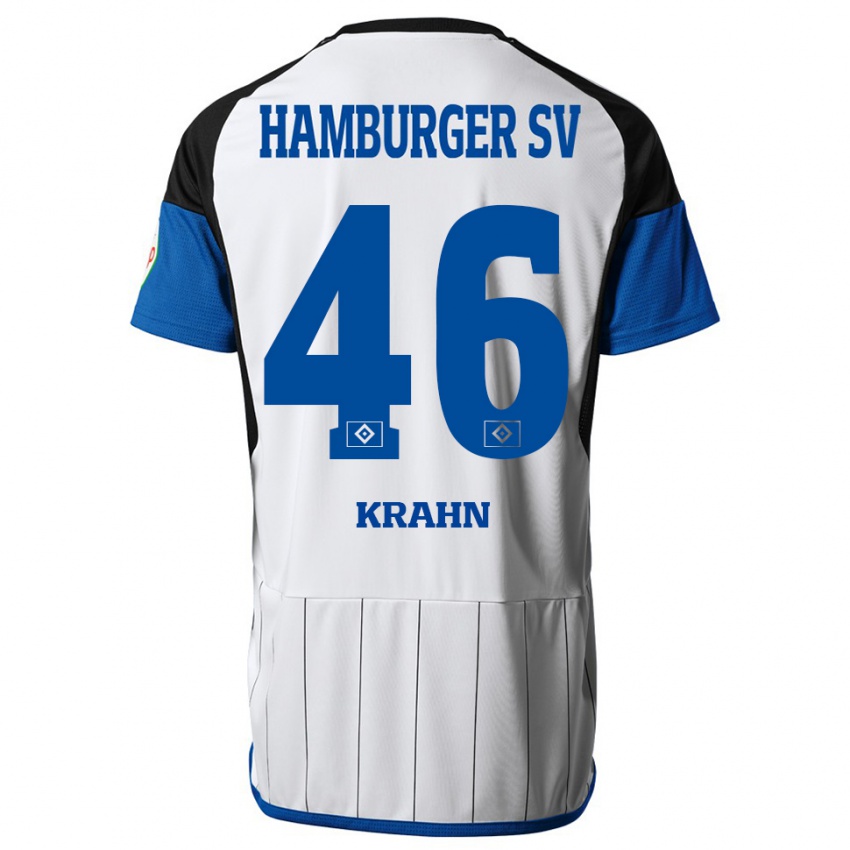 Hombre Camiseta Elijah Krahn #46 Blanco 1ª Equipación 2023/24 La Camisa Chile