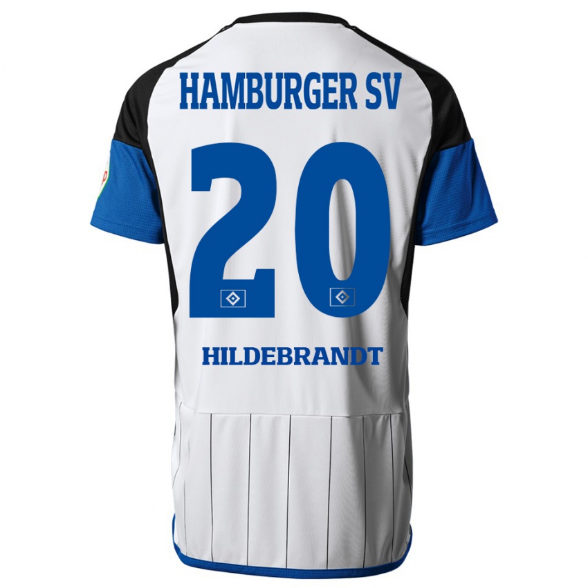 Hombre Camiseta Tjark Hildebrandt #20 Blanco 1ª Equipación 2023/24 La Camisa Chile