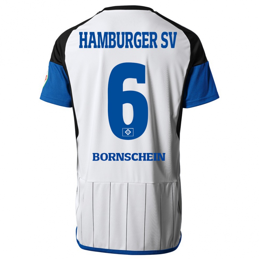 Hombre Camiseta Lukas Bornschein #6 Blanco 1ª Equipación 2023/24 La Camisa Chile