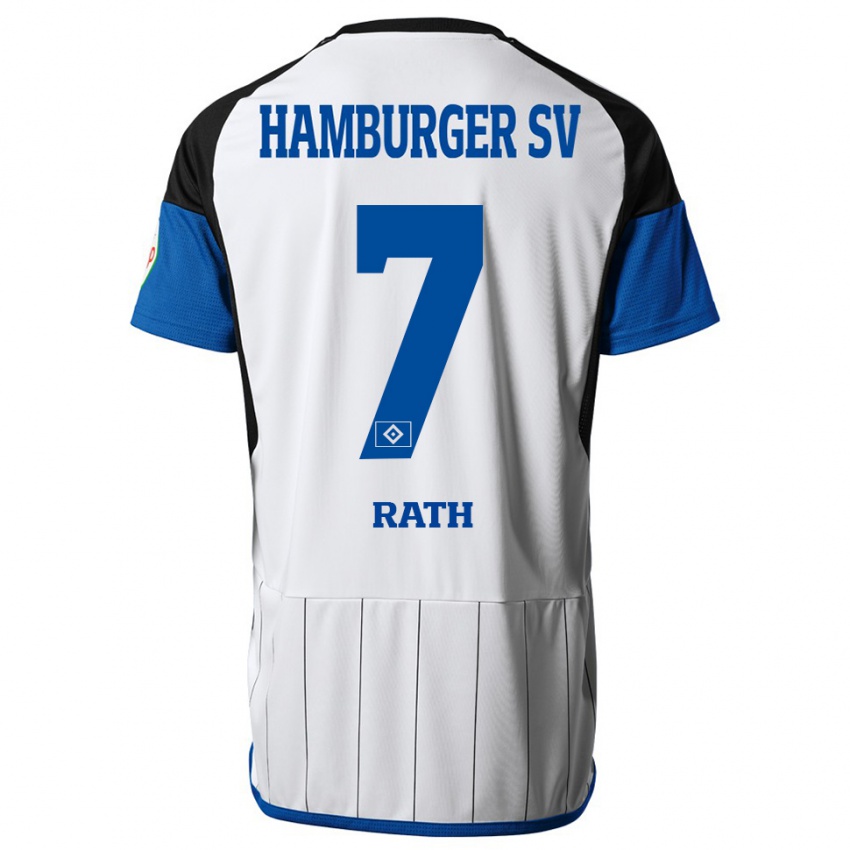 Hombre Camiseta Davis Rath #7 Blanco 1ª Equipación 2023/24 La Camisa Chile