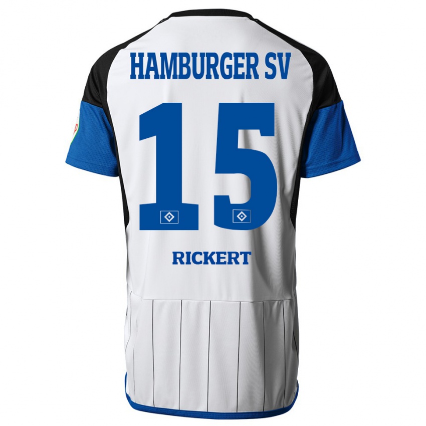 Hombre Camiseta Manja Rickert #15 Blanco 1ª Equipación 2023/24 La Camisa Chile