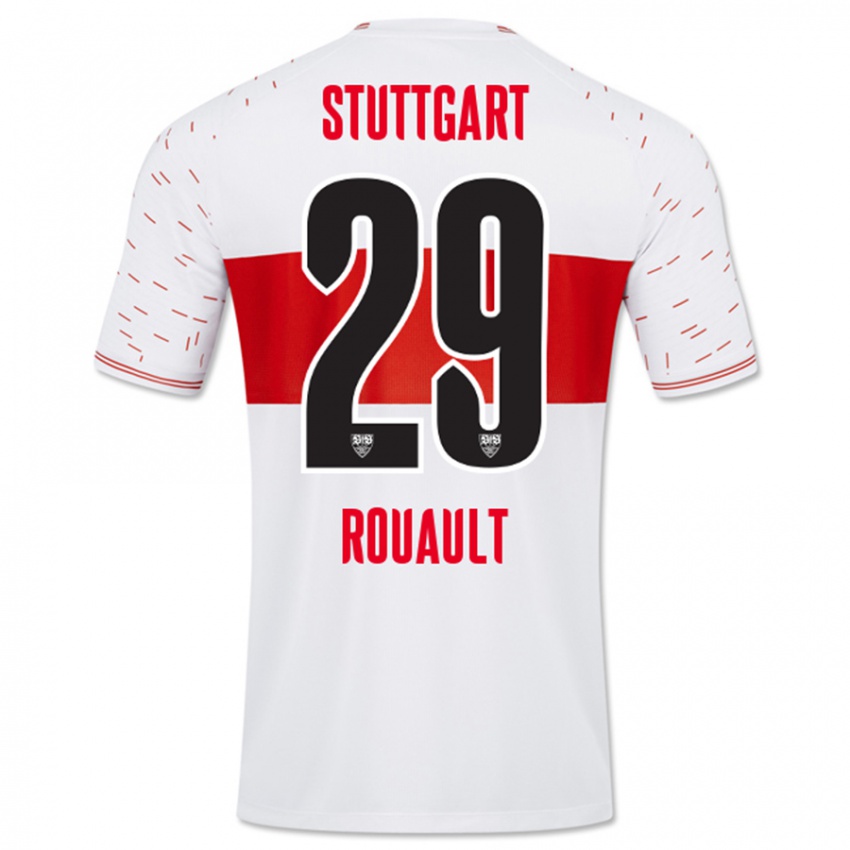 Hombre Camiseta Anthony Rouault #29 Blanco 1ª Equipación 2023/24 La Camisa Chile