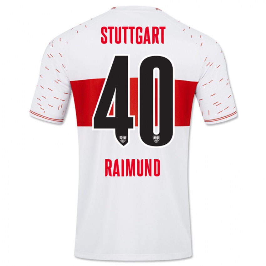 Hombre Camiseta Luca Raimund #40 Blanco 1ª Equipación 2023/24 La Camisa Chile