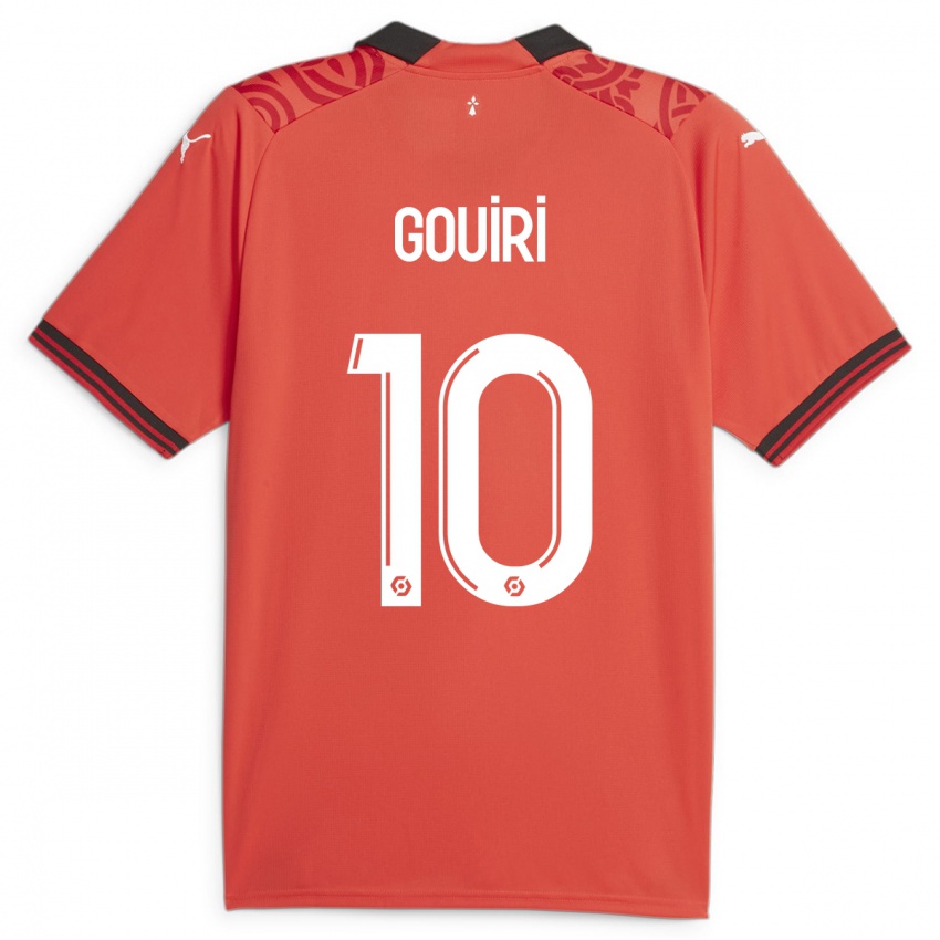 Hombre Camiseta Amine Gouiri #10 Rojo 1ª Equipación 2023/24 La Camisa Chile