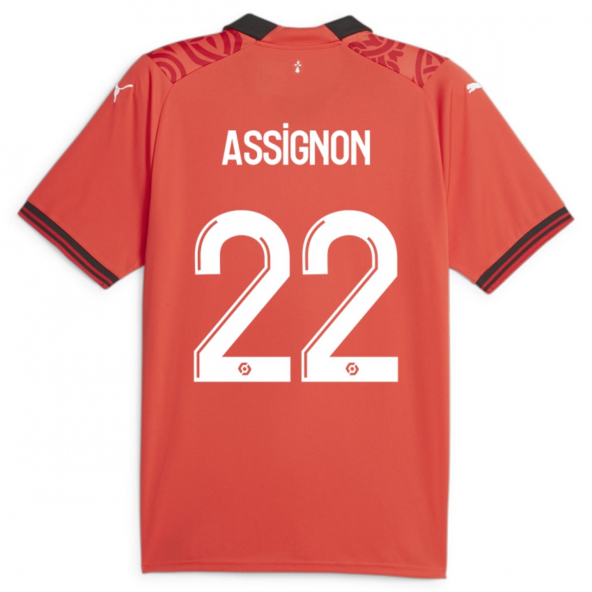 Hombre Camiseta Lorenz Assignon #22 Rojo 1ª Equipación 2023/24 La Camisa Chile