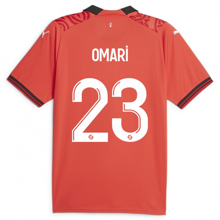 Hombre Camiseta Warmed Omari #23 Rojo 1ª Equipación 2023/24 La Camisa Chile