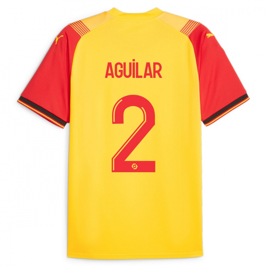 Hombre Camiseta Ruben Aguilar #2 Amarillo 1ª Equipación 2023/24 La Camisa Chile