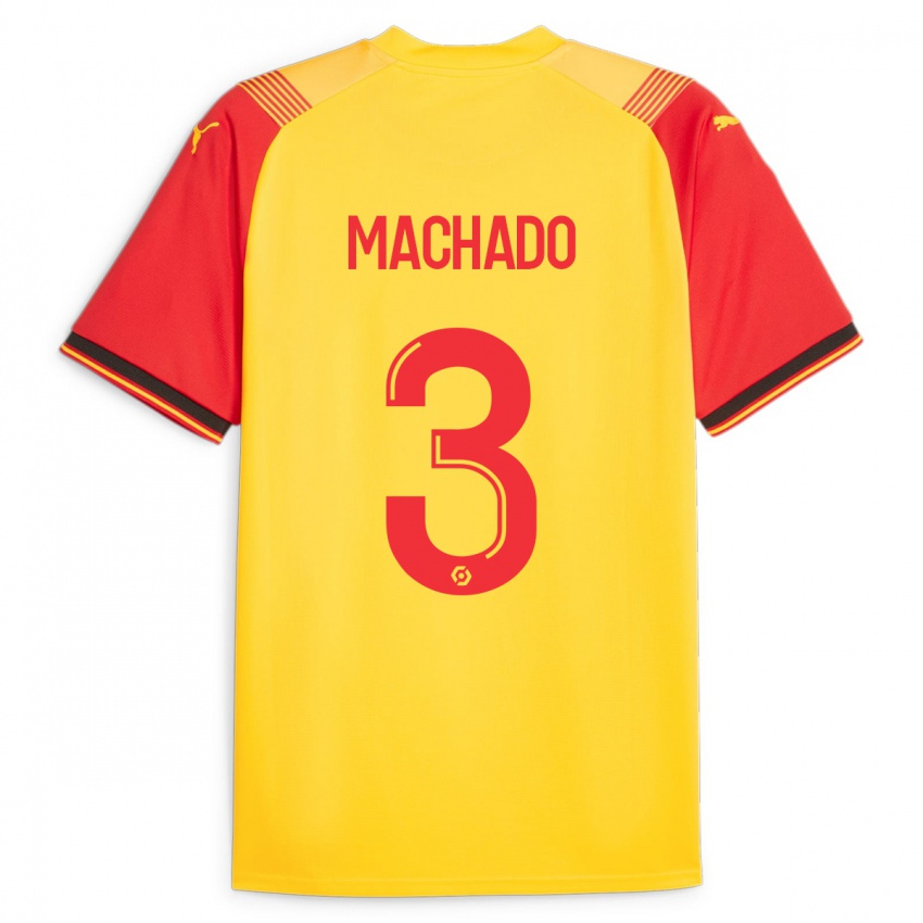 Hombre Camiseta Deiver Machado #3 Amarillo 1ª Equipación 2023/24 La Camisa Chile