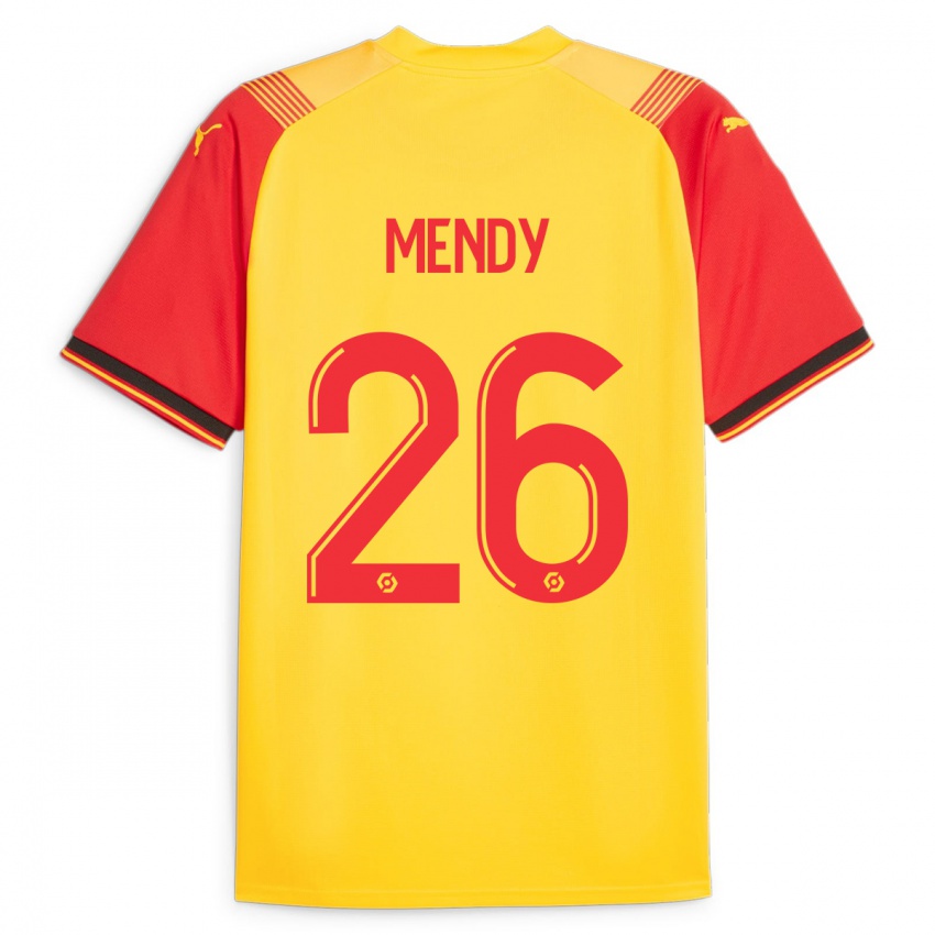 Hombre Camiseta Nampalys Mendy #26 Amarillo 1ª Equipación 2023/24 La Camisa Chile