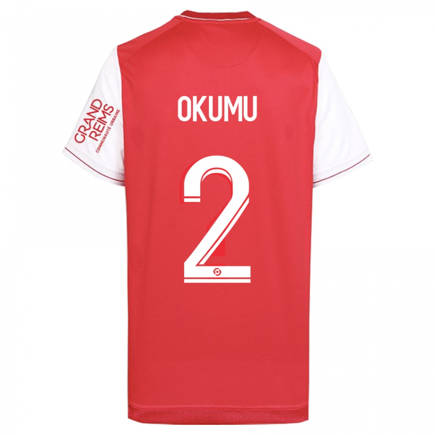 Hombre Camiseta Joseph Okumu #2 Rojo 1ª Equipación 2023/24 La Camisa Chile