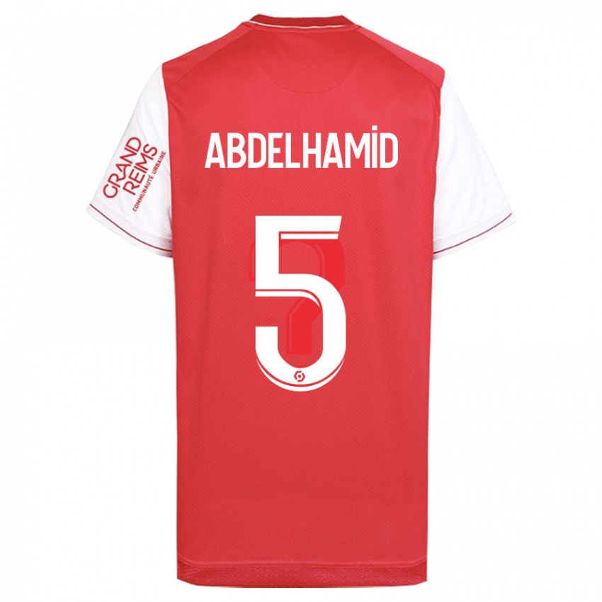 Hombre Camiseta Yunis Abdelhamid #5 Rojo 1ª Equipación 2023/24 La Camisa Chile