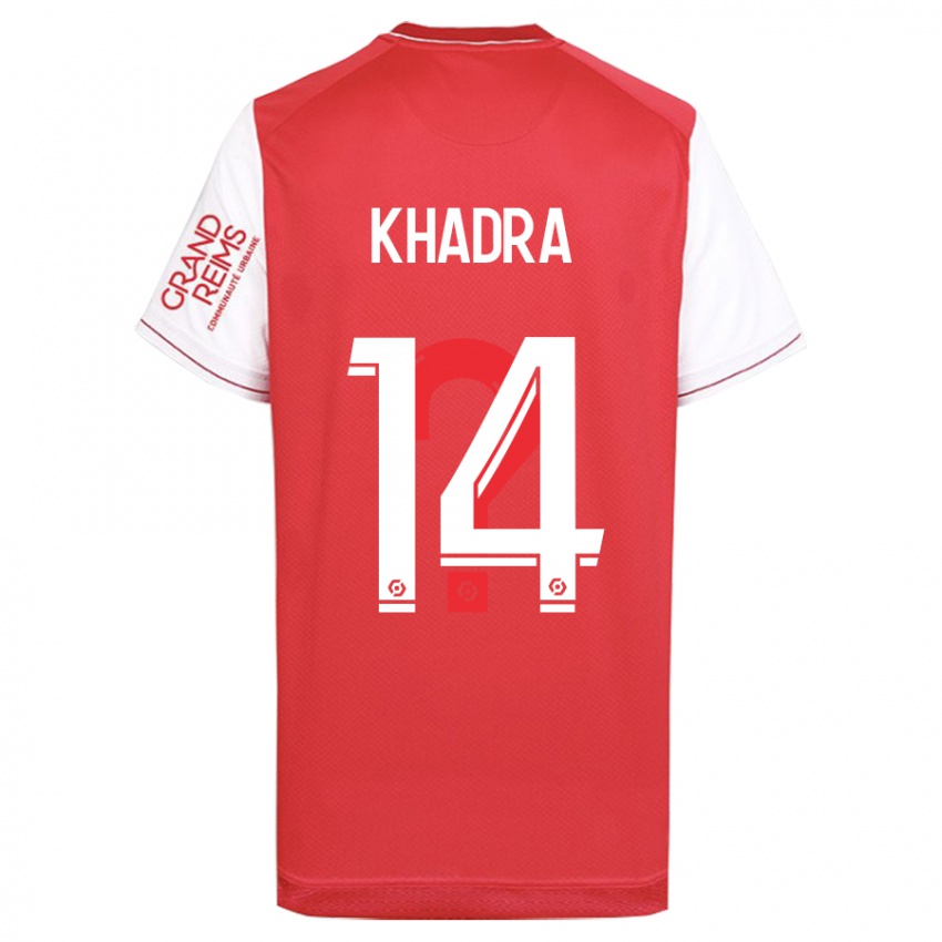 Hombre Camiseta Reda Khadra #14 Rojo 1ª Equipación 2023/24 La Camisa Chile